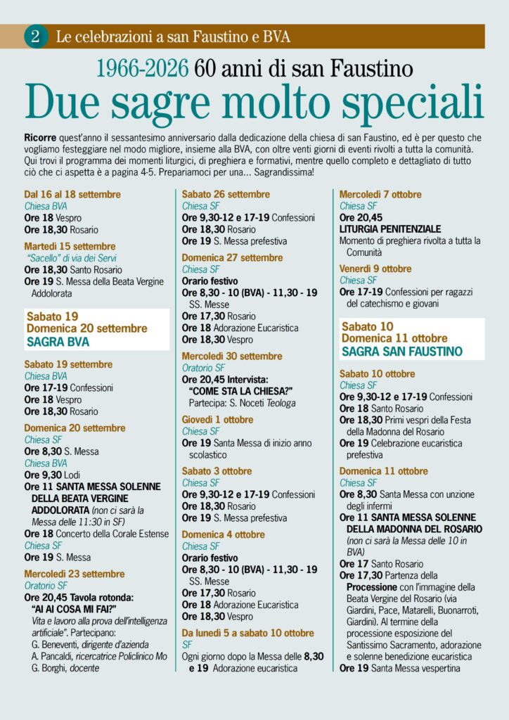 Programma liturgico sagra 26