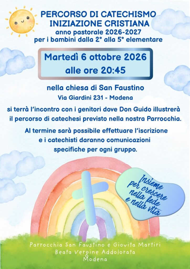 incontro genitori catechismo 2026